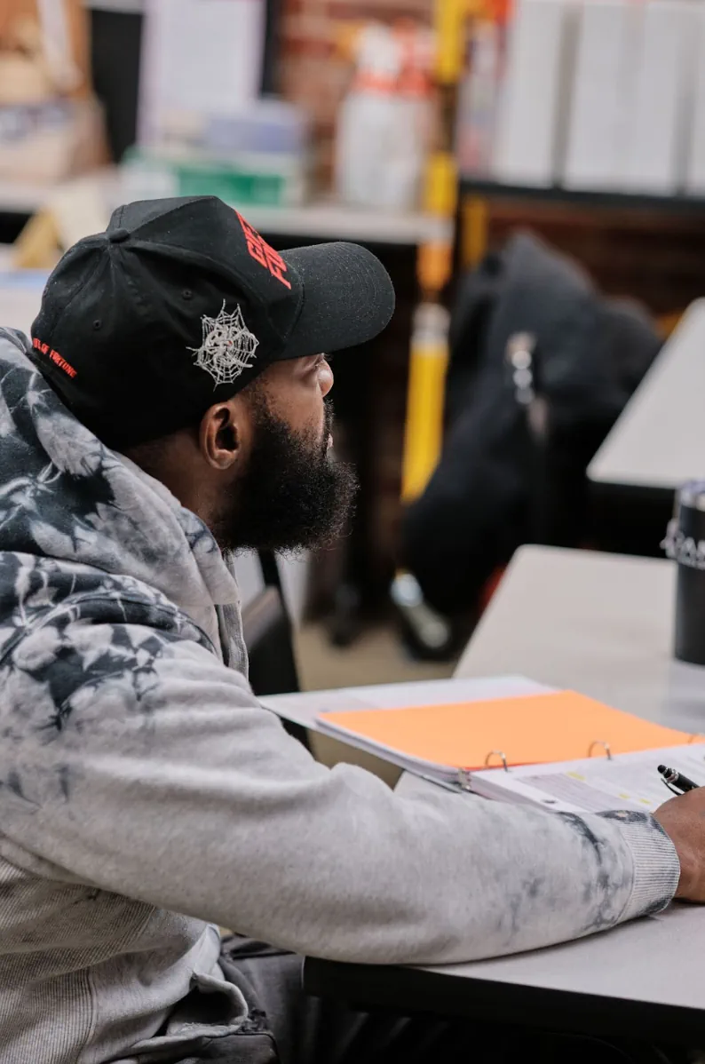 Student receiving training at the Isles Transportation Institute